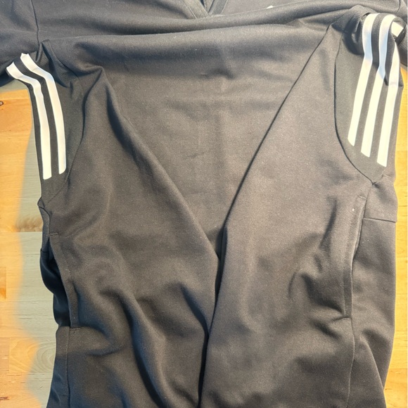 adidas 3-Stripes Primegreen S/S Dress Black White Size M Pockets Golf Tennis - Picture 5 of 12